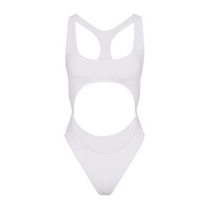 NWT SKIMS SIGNATURE SWIM CUTOUT MONOKINI IN MARBLE SIZE XS
